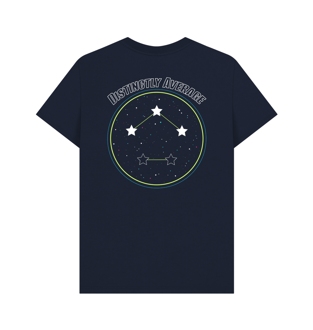 Navy Blue Printed T-shirt Back