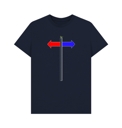 Navy Blue Printed T-shirt Front