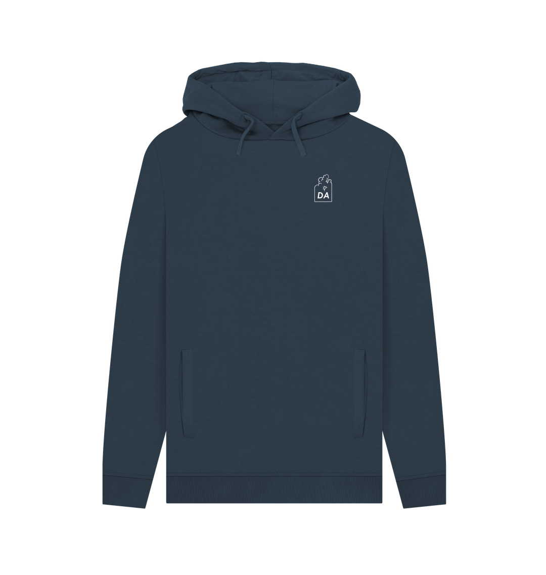 Navy Printed Hoody Front