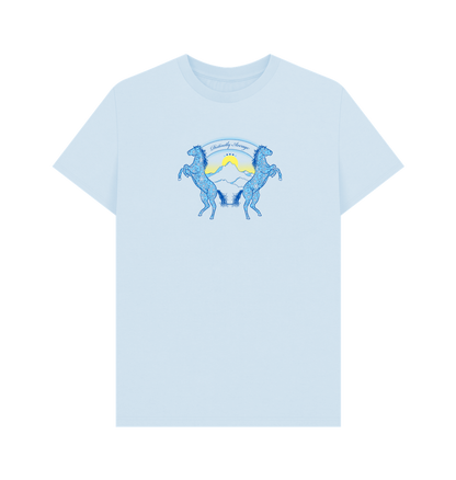 Sky Blue Printed T-shirt Front