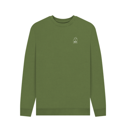 Khaki Printed Sweater Front