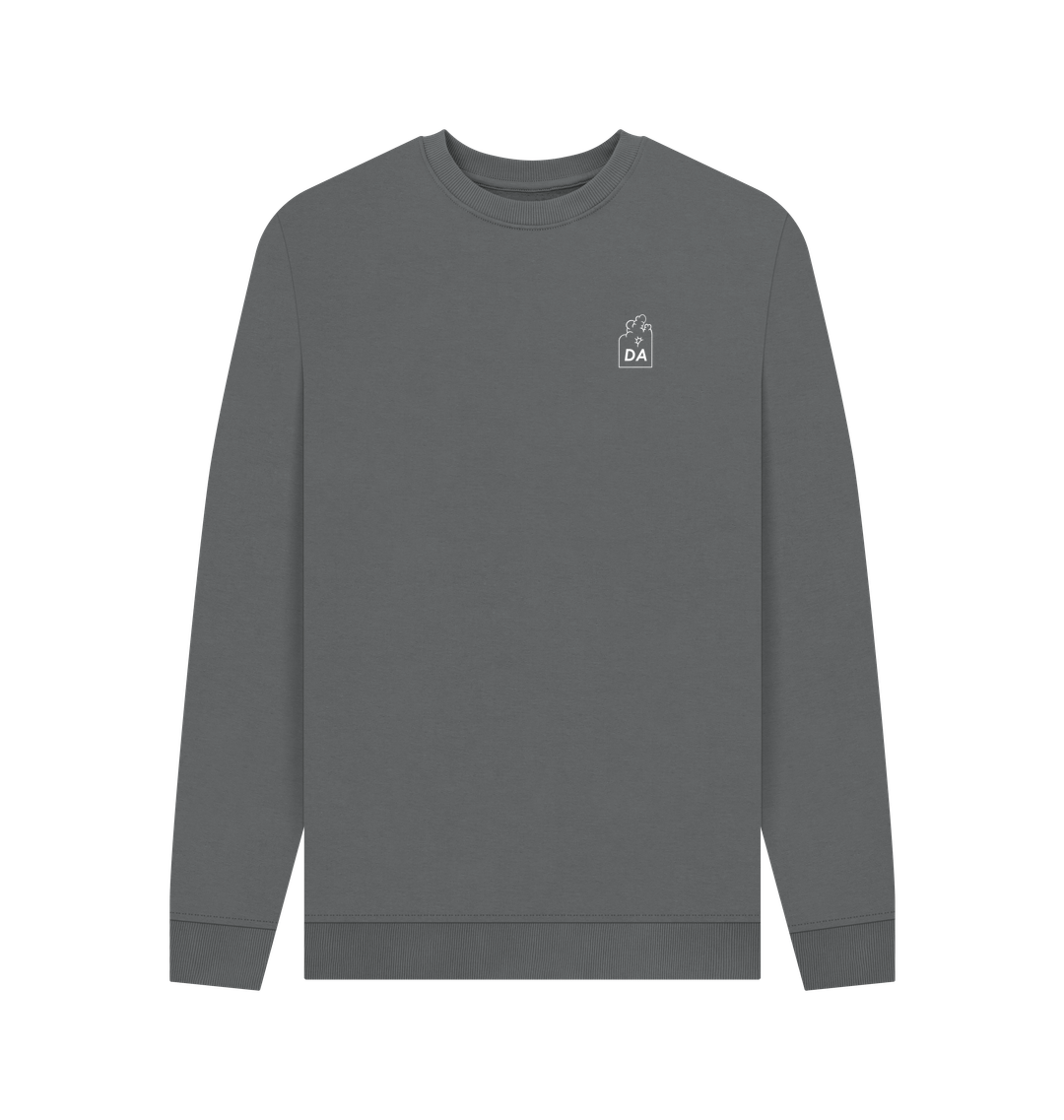 Slate Grey Printed Sweater Front