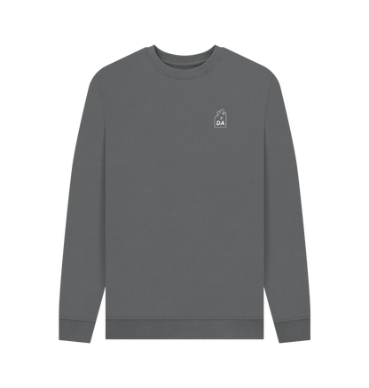 Slate Grey Printed Sweater Front