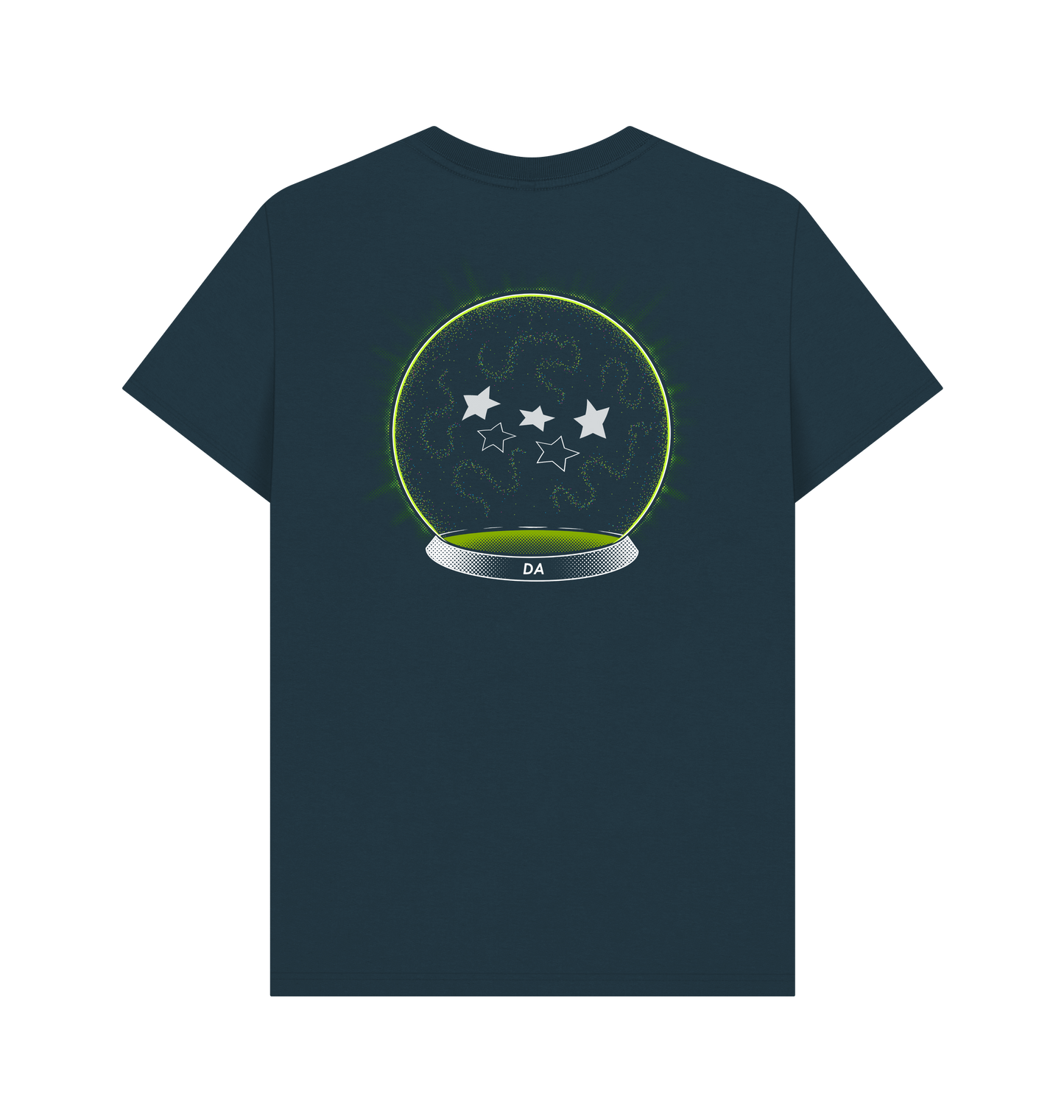 Denim Blue Printed T-shirt Back