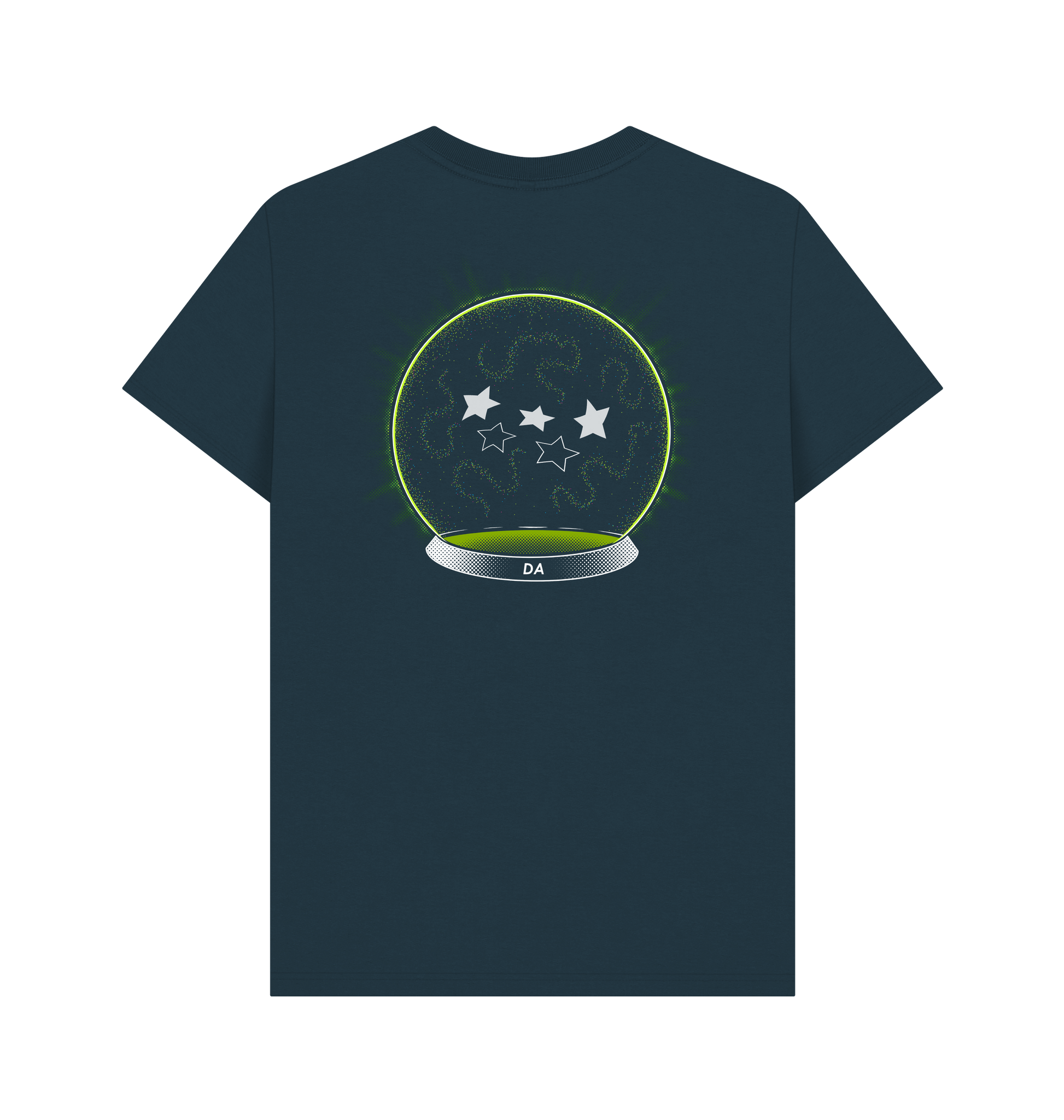 Denim Blue Printed T-shirt Back