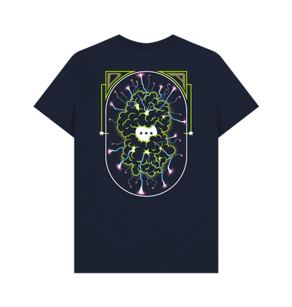Navy Blue Printed T-shirt Back
