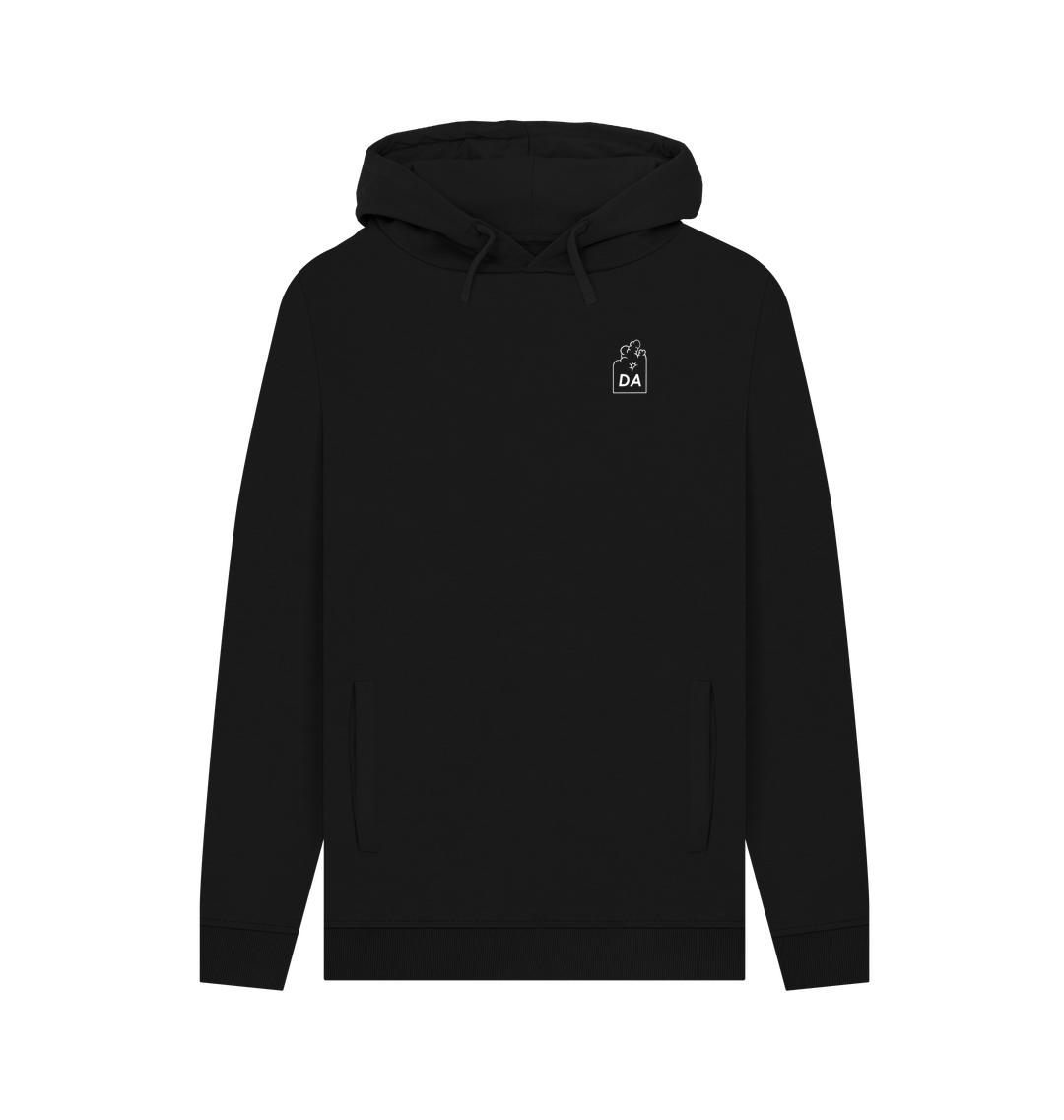 Black Printed Hoody Front
