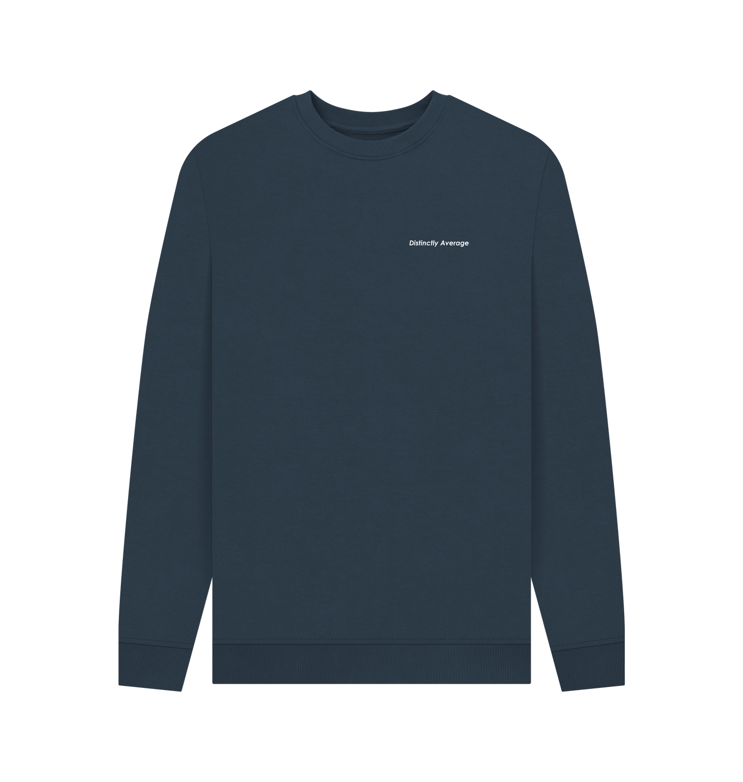 Navy Blue Printed Sweater Front