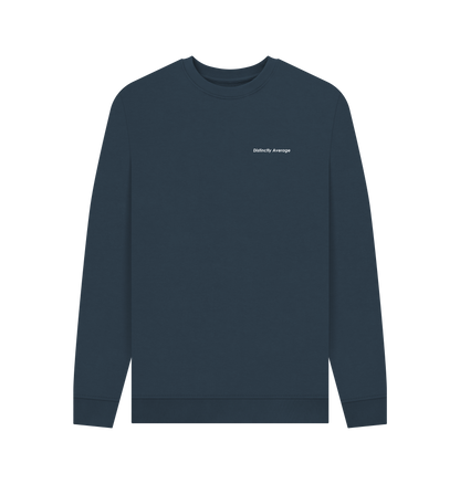 Navy Blue Printed Sweater Front