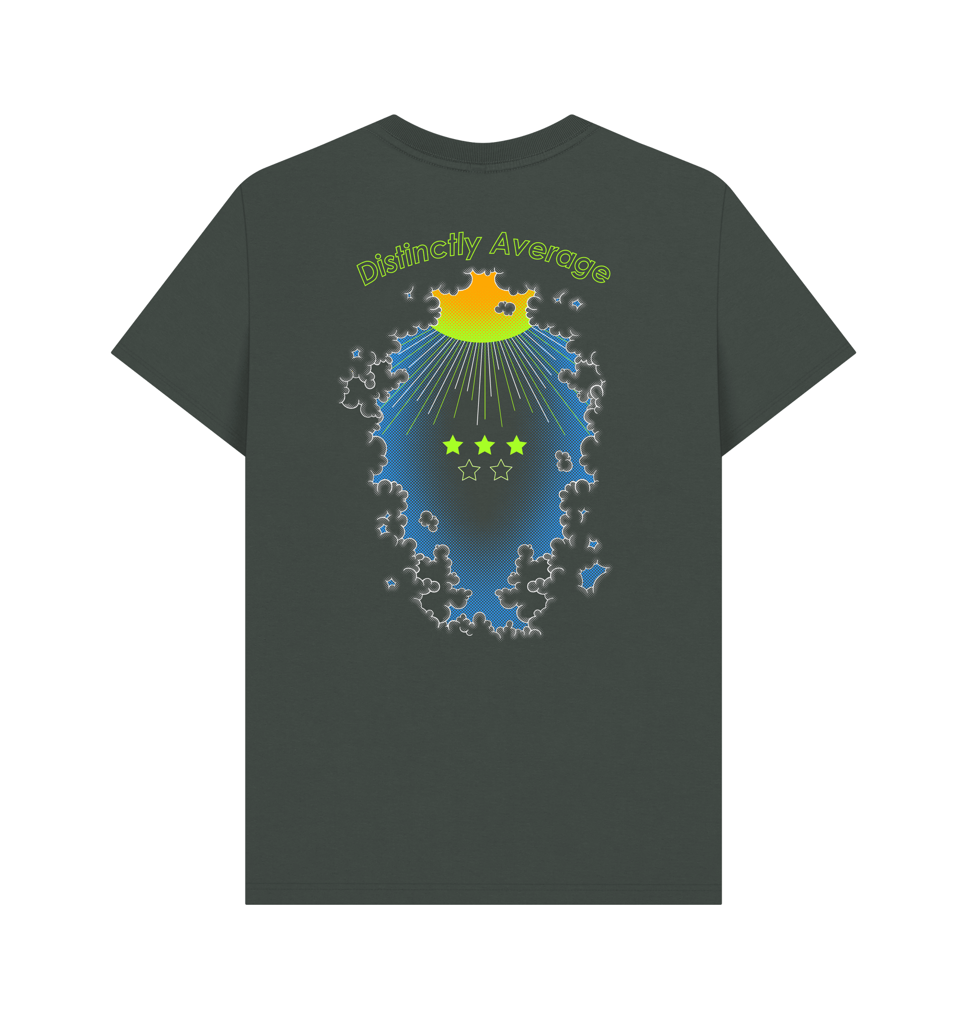 Dark Grey Printed T-shirt Back