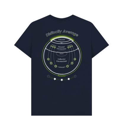 Navy Blue Printed T-shirt Back