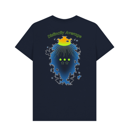 Navy Blue Printed T-shirt Back