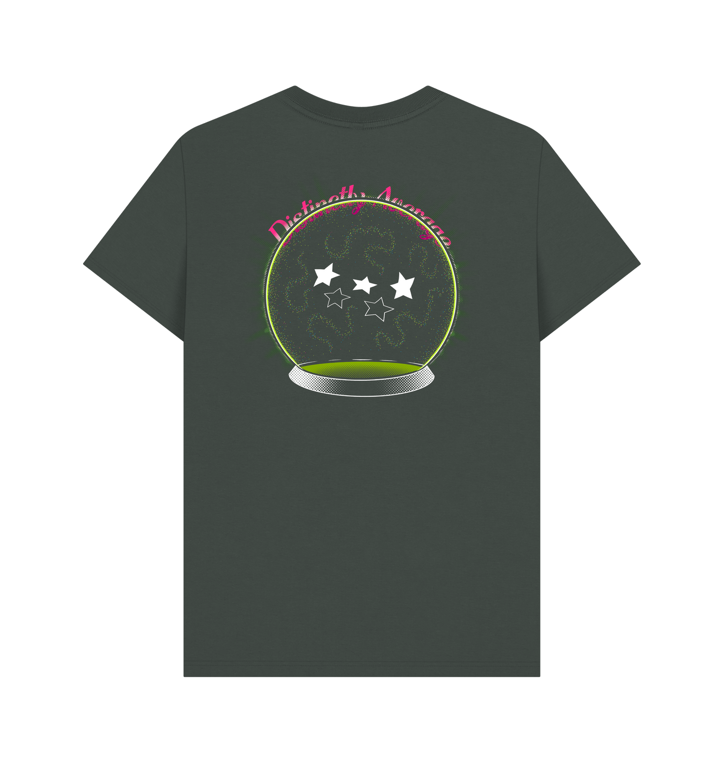 Dark Grey Printed T-shirt Back