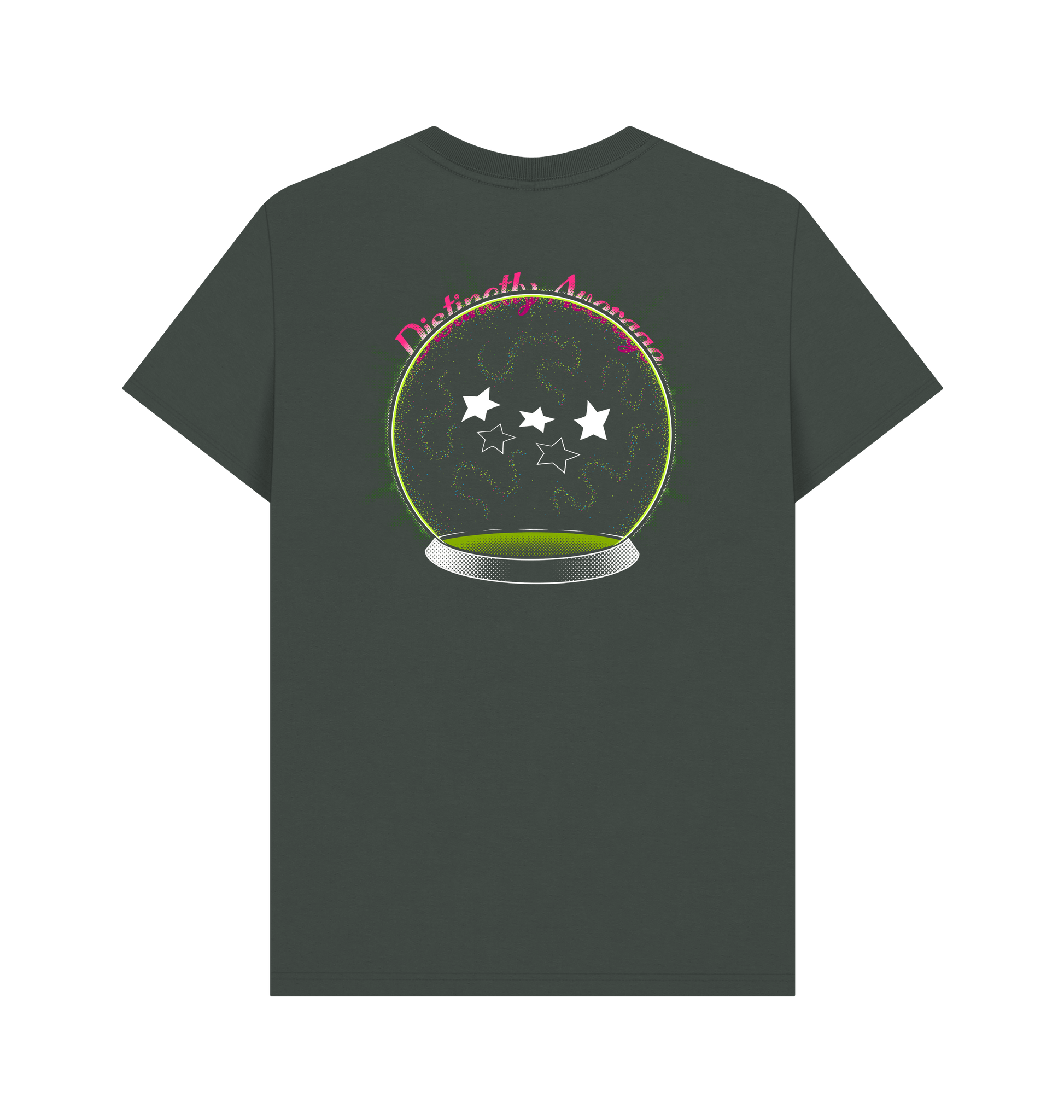 Dark Grey Printed T-shirt Back