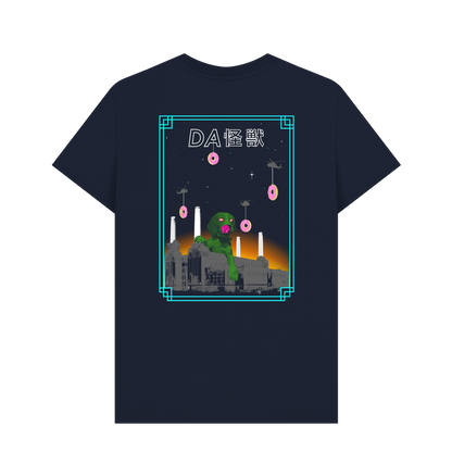 Navy Blue Printed T-shirt Back