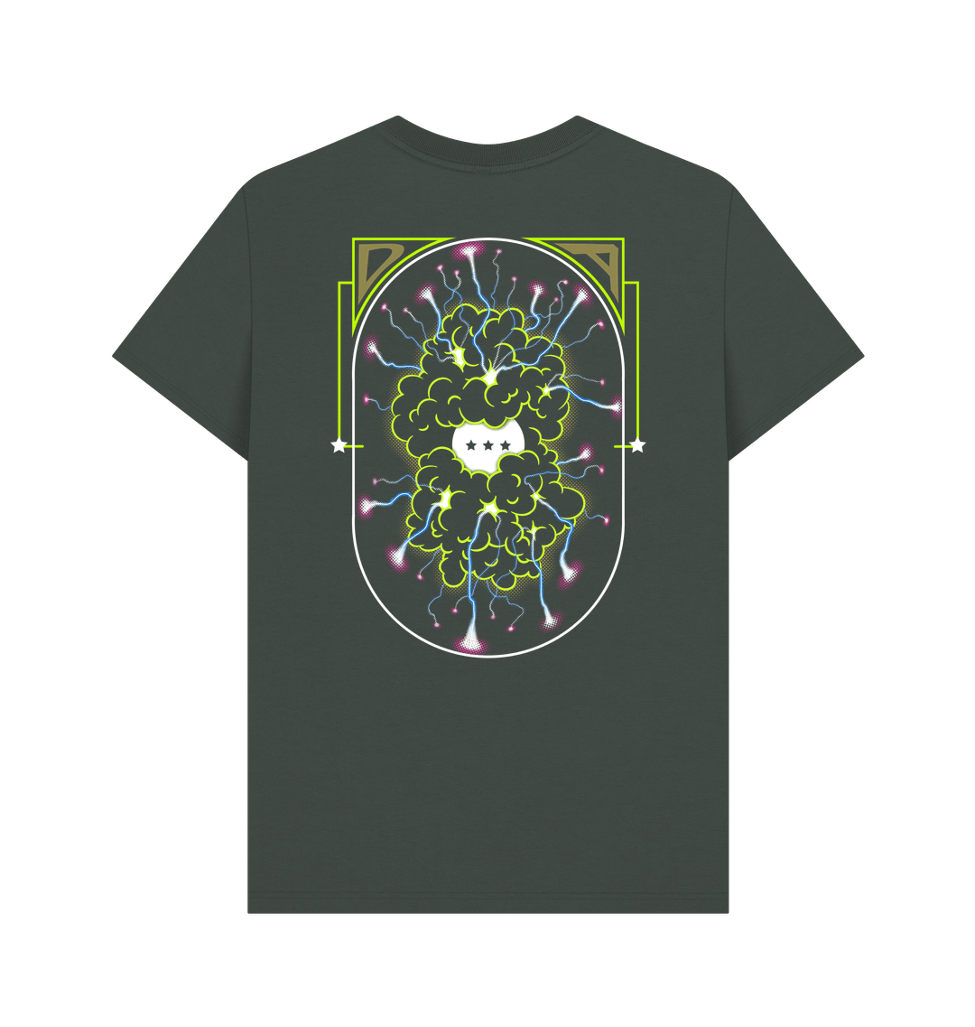 Dark Grey Printed T-shirt Back