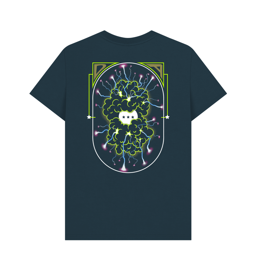 Denim Blue Printed T-shirt Back