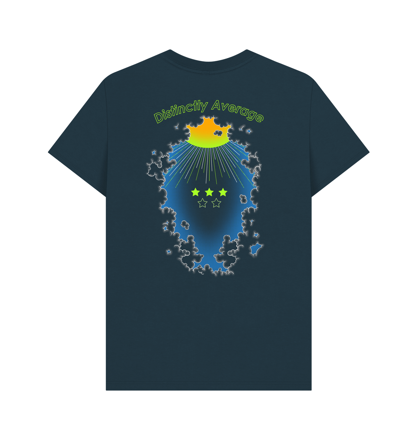 Denim Blue Printed T-shirt Back