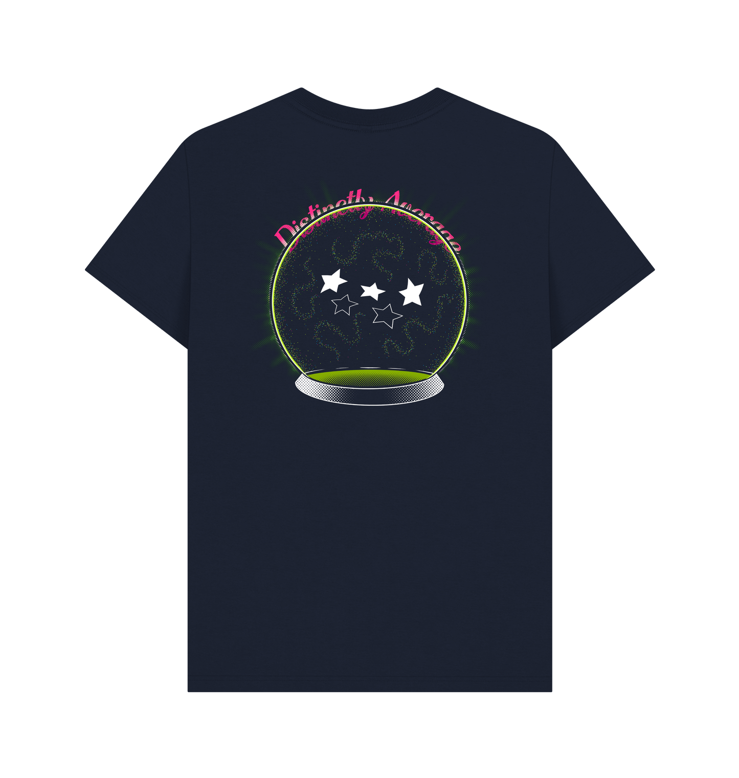 Navy Blue Printed T-shirt Back