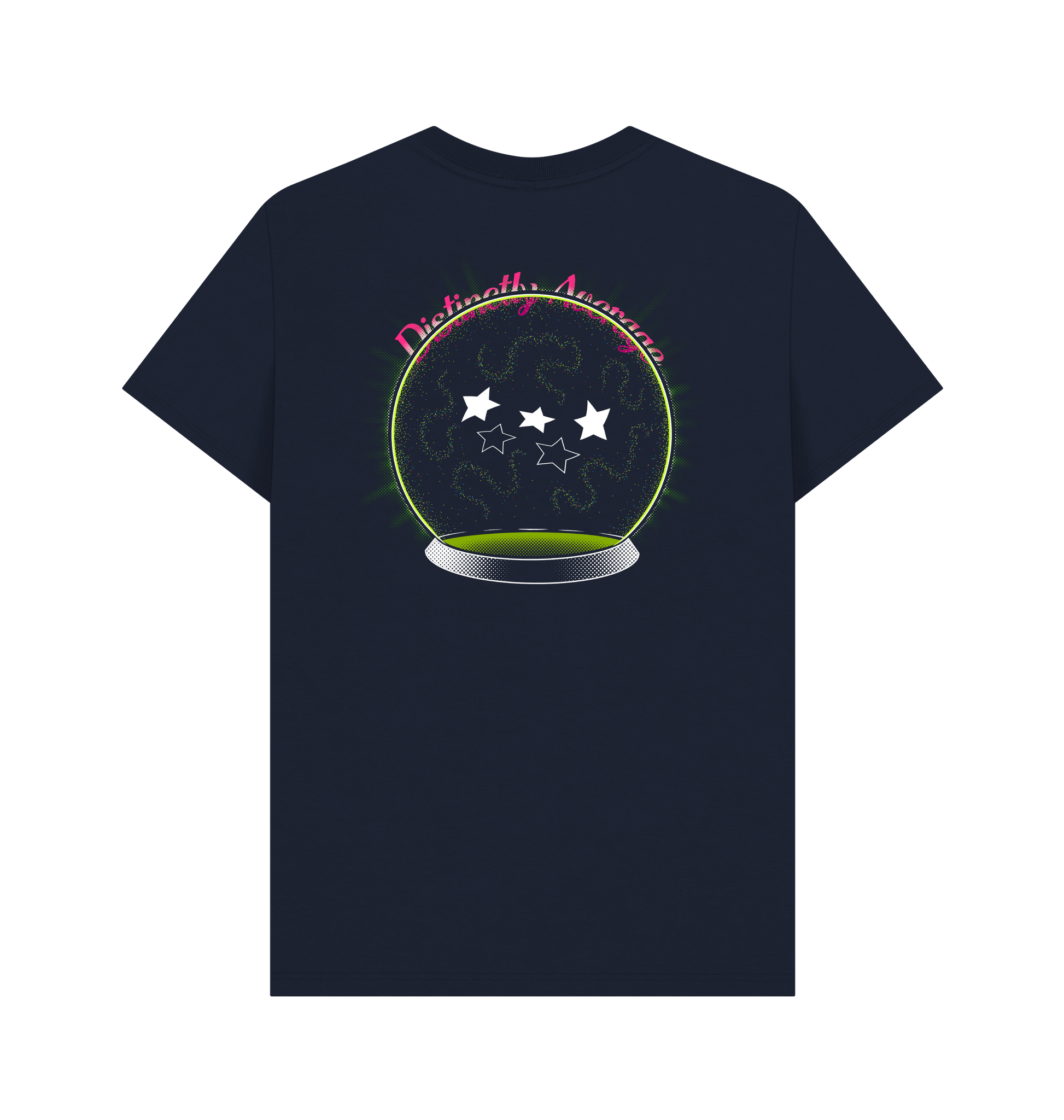 Navy Blue Printed T-shirt Back