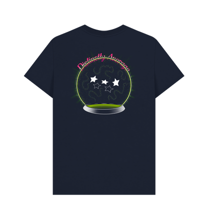 Navy Blue Printed T-shirt Back