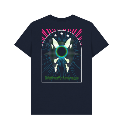 Navy Blue Printed T-shirt Back