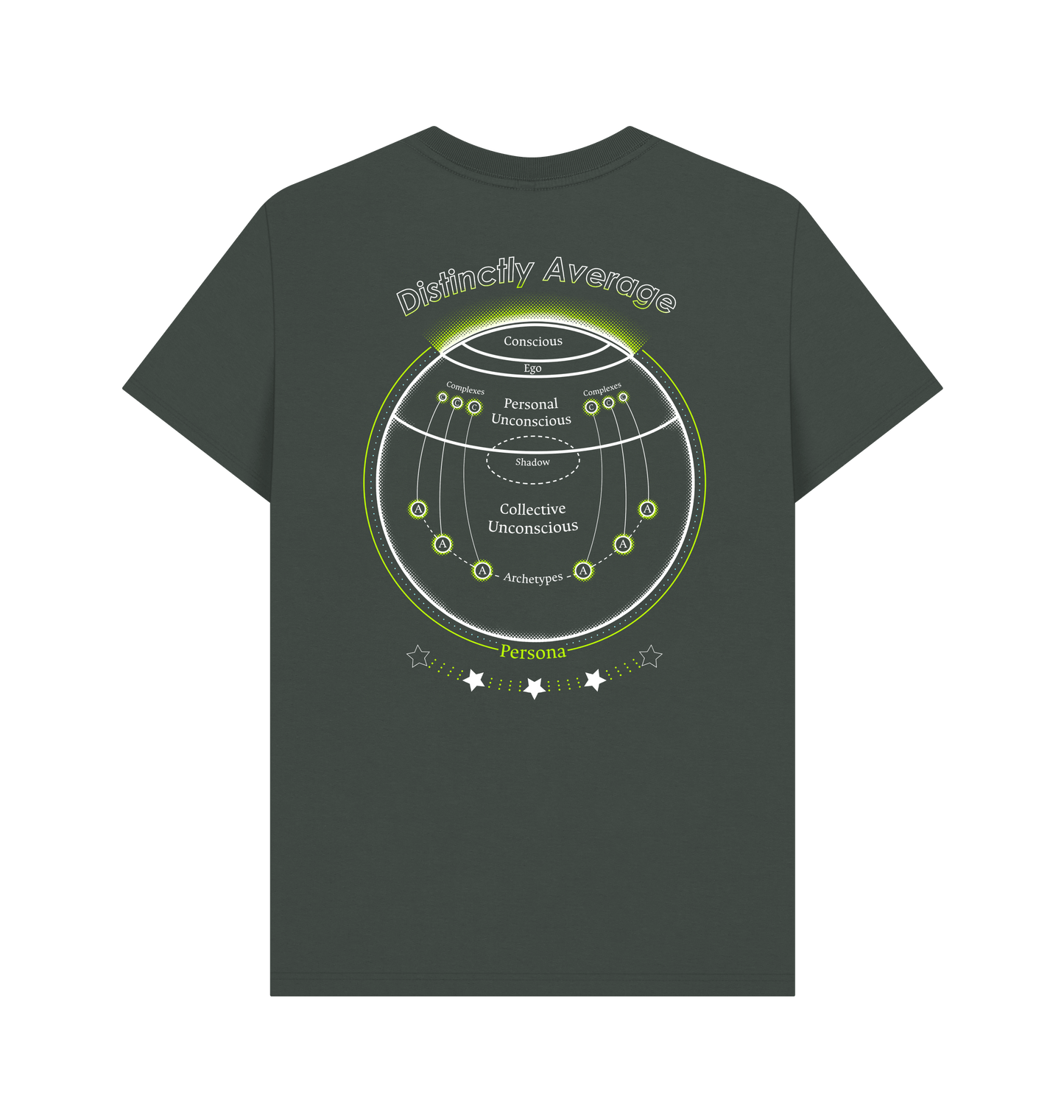 Dark Grey Printed T-shirt Back