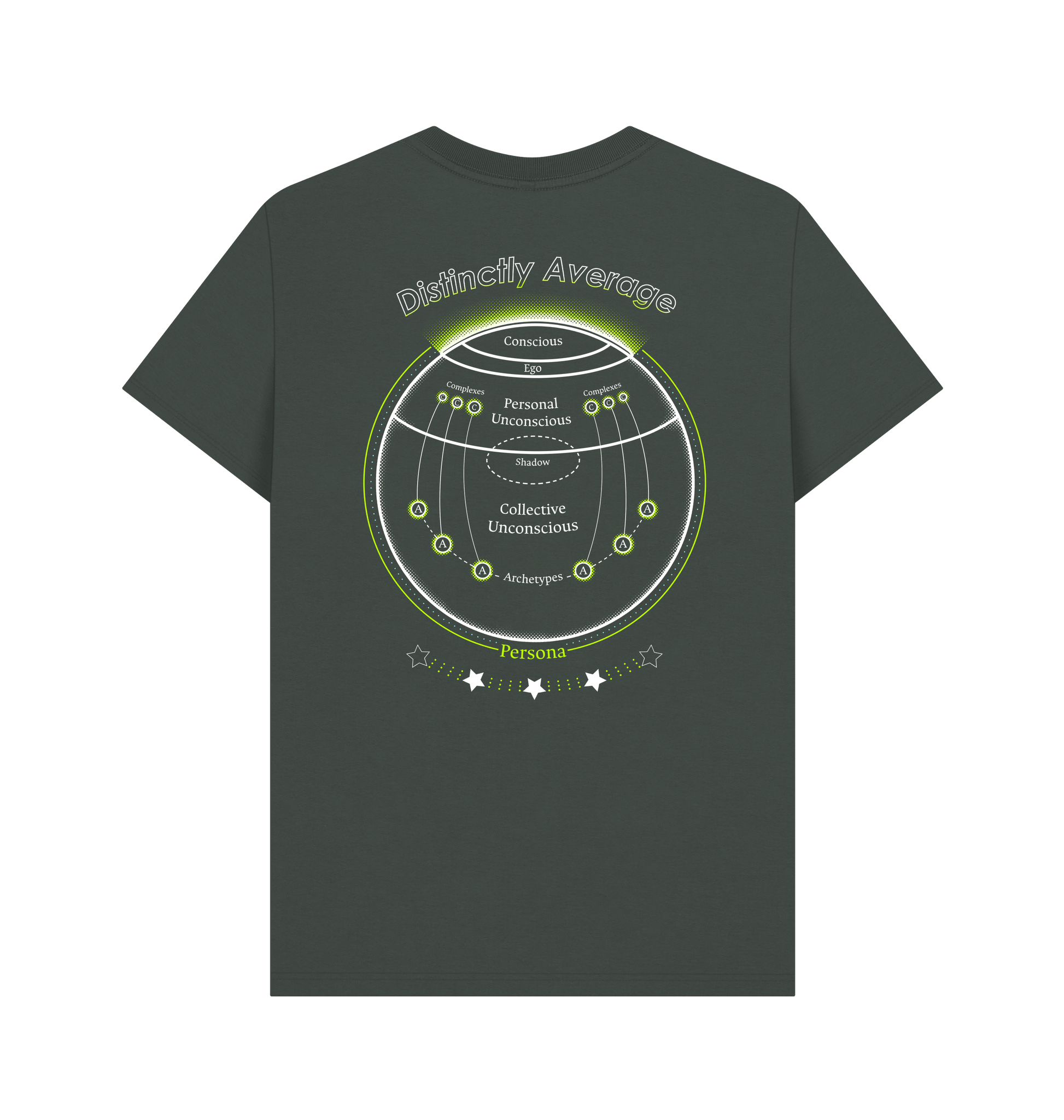 Dark Grey Printed T-shirt Back