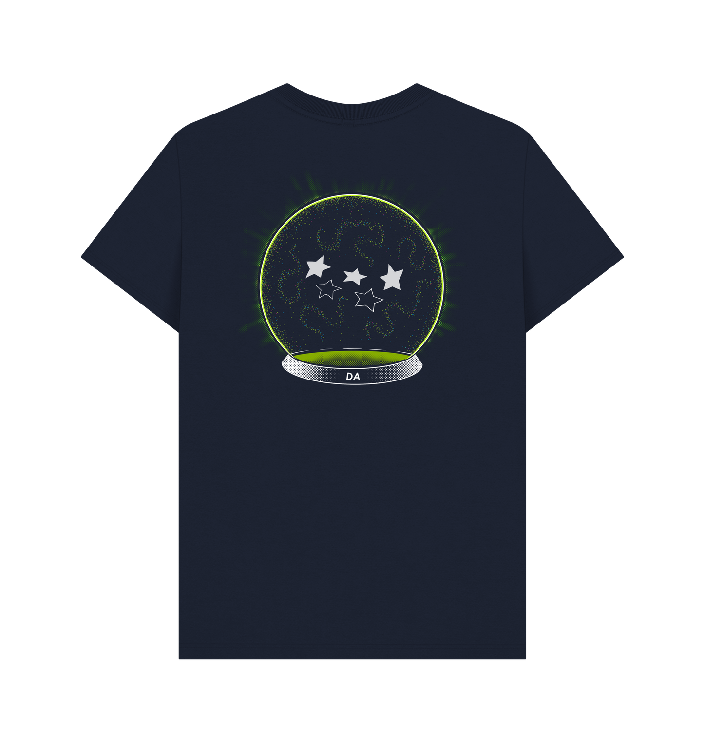 Navy Blue Printed T-shirt Back