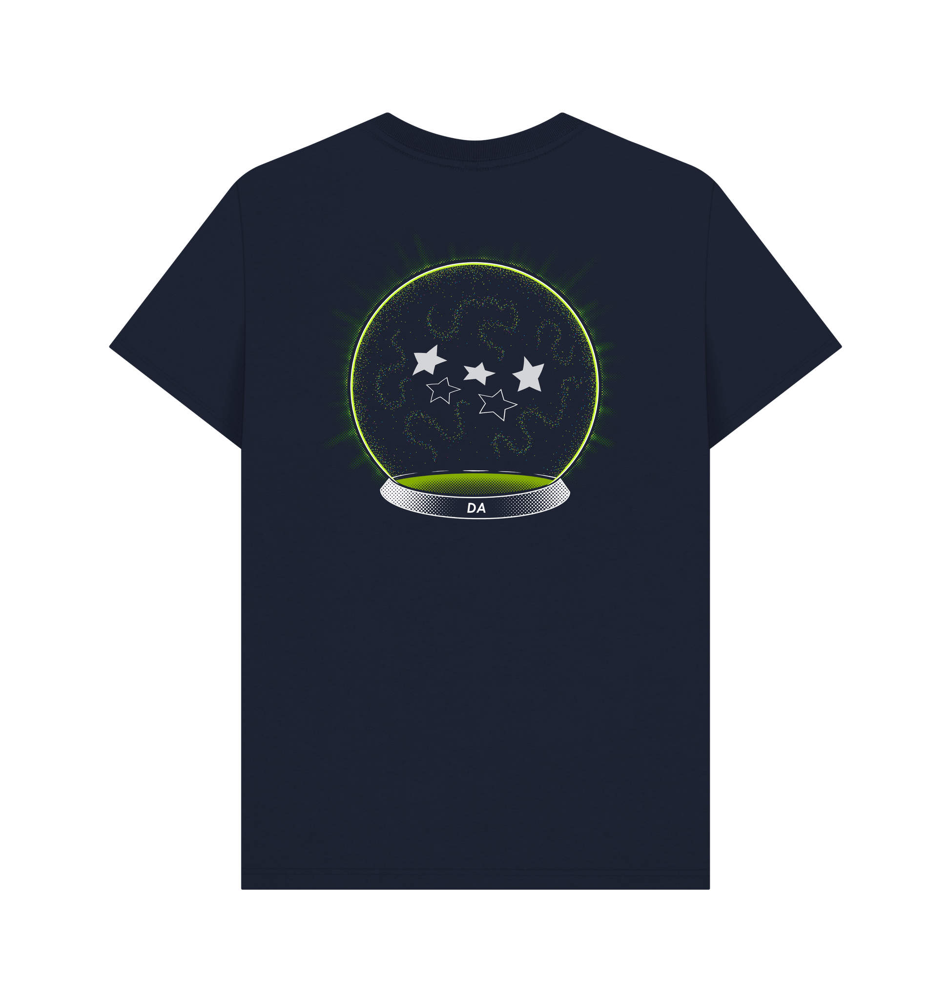 Navy Blue Printed T-shirt Back