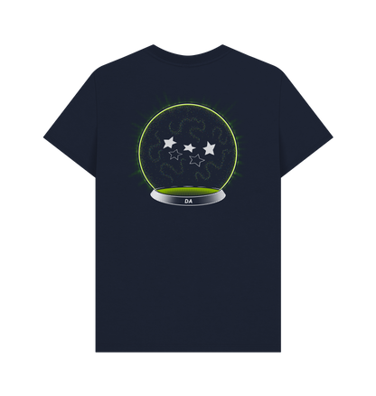 Navy Blue Printed T-shirt Back