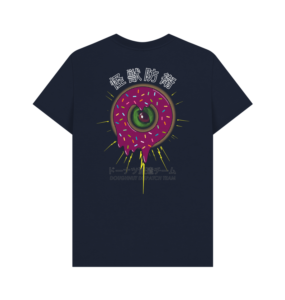 Navy Blue Printed T-shirt Back