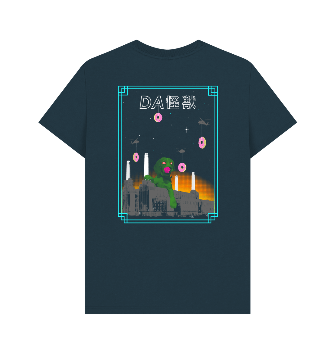 Denim Blue Printed T-shirt Back