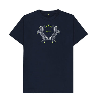 Navy Blue 3-Star Studs
